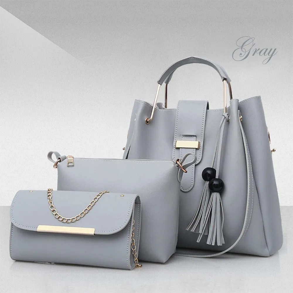 3-Piece Tassel Shoulder Bag Set