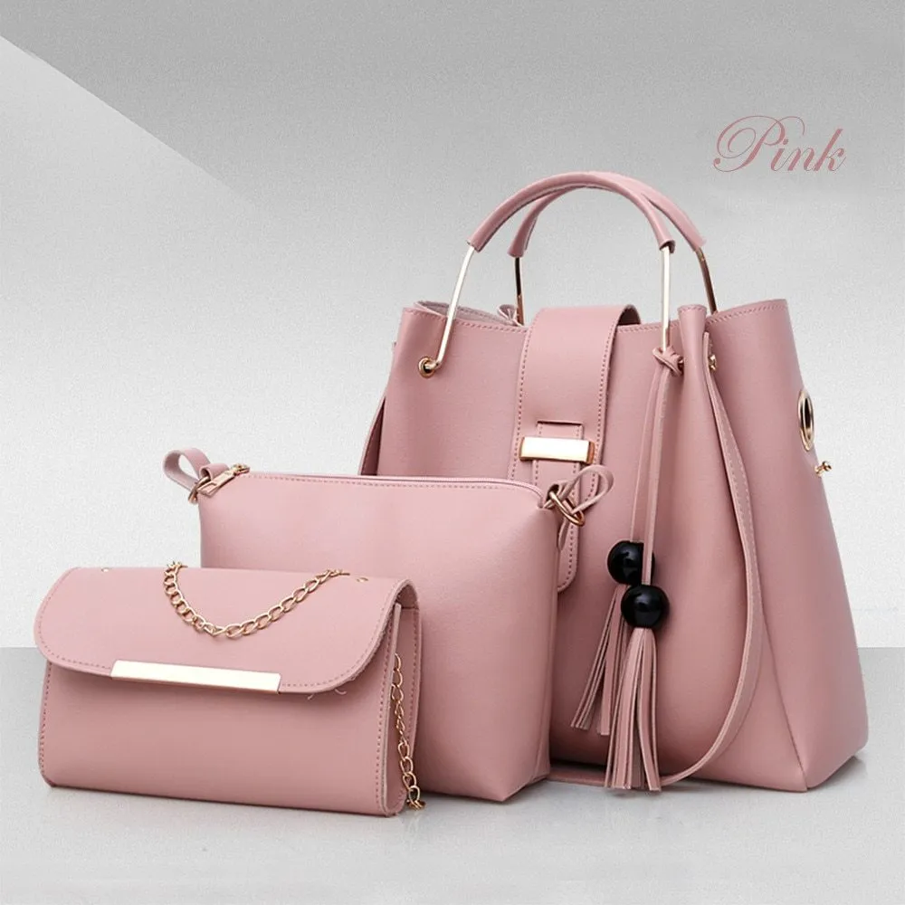 3-Piece Tassel Shoulder Bag Set