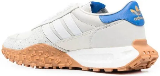 Adidas cut-out detail leather sneakers White