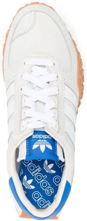 Adidas cut-out detail leather sneakers White