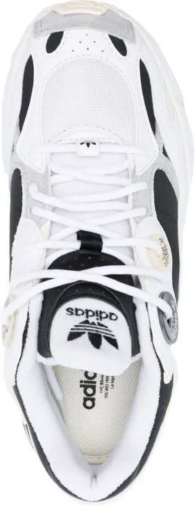 Adidas cut-out detail leather sneakers White