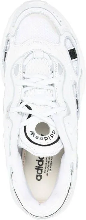 Adidas cut-out detail leather sneakers White