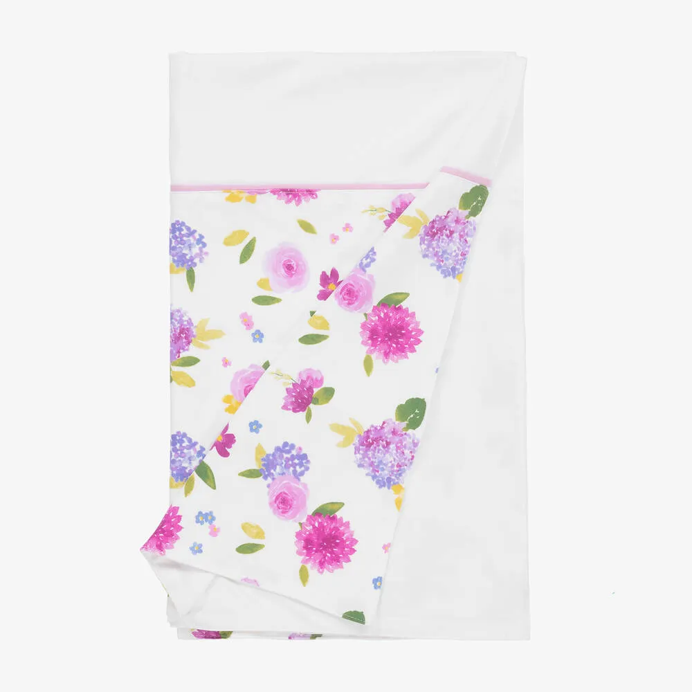 Baby Girls White Floral Blanket (88cm)