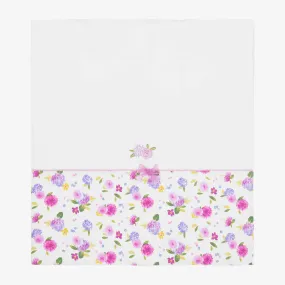 Baby Girls White Floral Blanket (88cm)