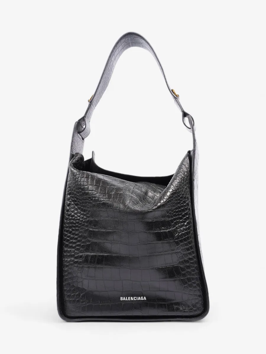 Balenciaga Tool 2.0 North-South Tote Black Leather