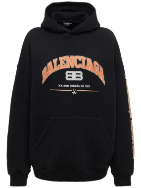 Balenciaga   Wide fit heavy sweatshirt hoodie 