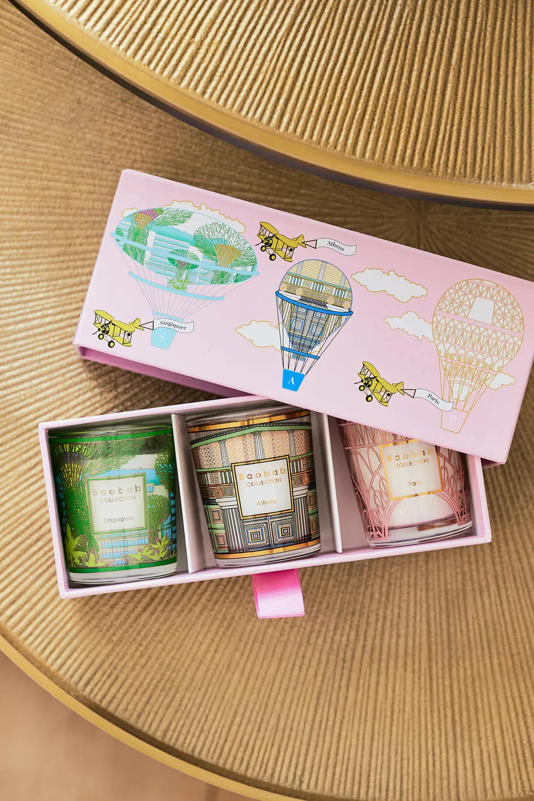 Baobab Collection    Trio Travel Candles Singapore Athens Paris