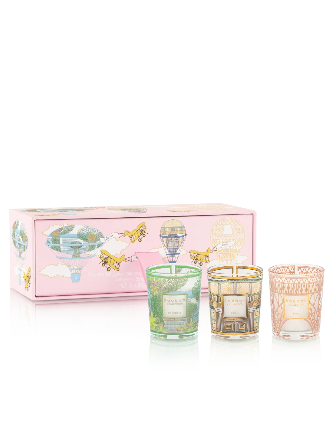 Baobab Collection    Trio Travel Candles Singapore Athens Paris