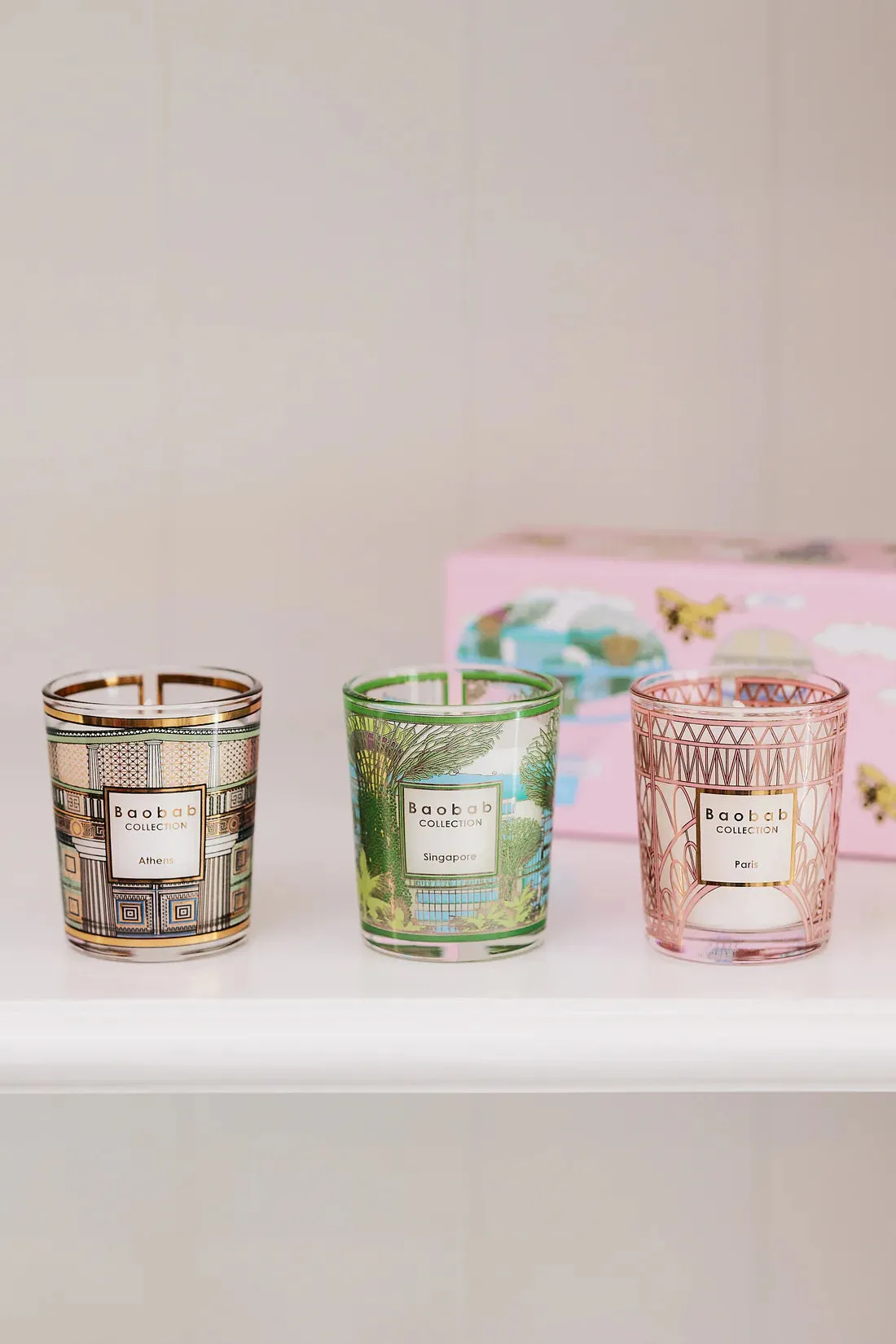 Baobab Collection    Trio Travel Candles Singapore Athens Paris