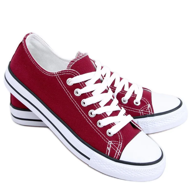 Basic Wine classic women's sneakers red