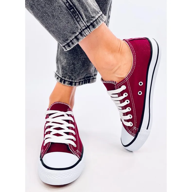 Basic Wine classic women's sneakers red