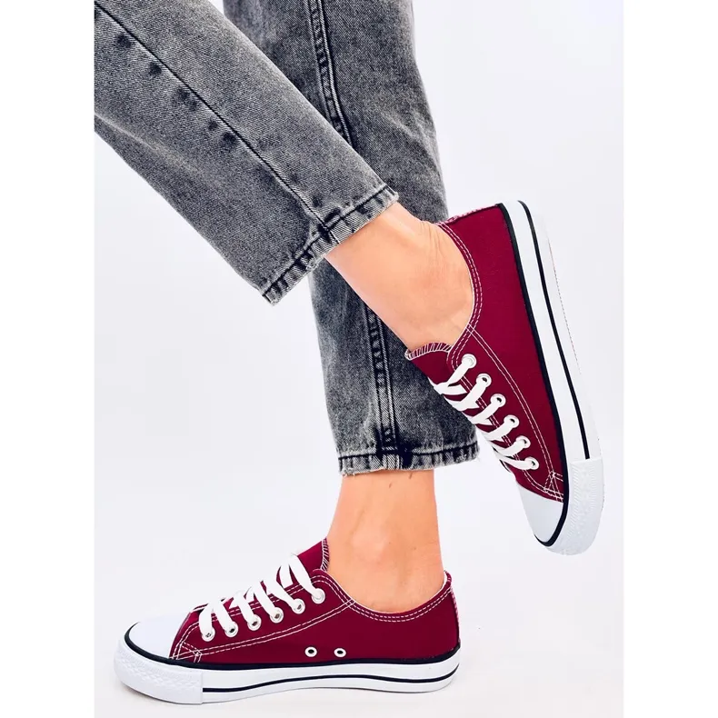 Basic Wine classic women's sneakers red