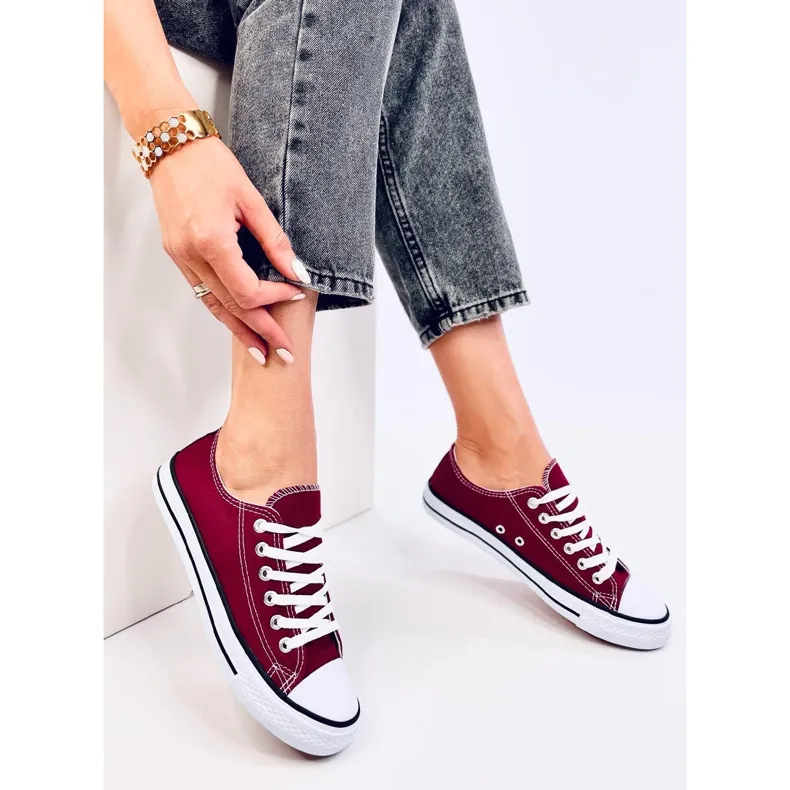 Basic Wine classic women's sneakers red