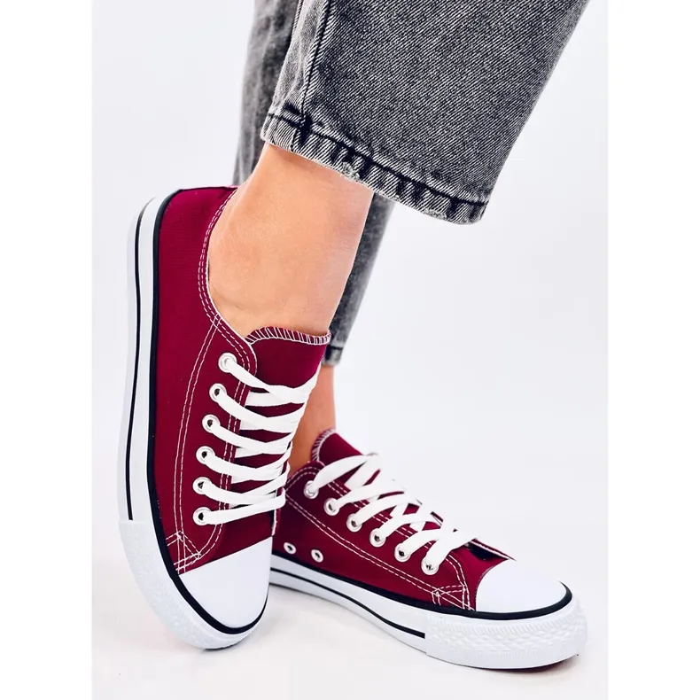 Basic Wine classic women's sneakers red