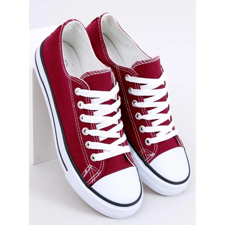 Basic Wine classic women's sneakers red