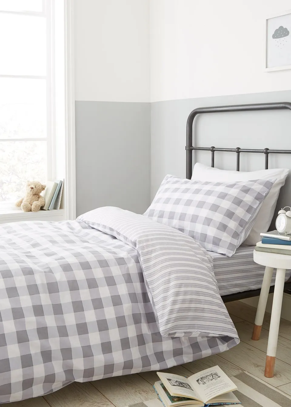 Bianca Fine Linens Check And Stripe Cotton Duvet Cover