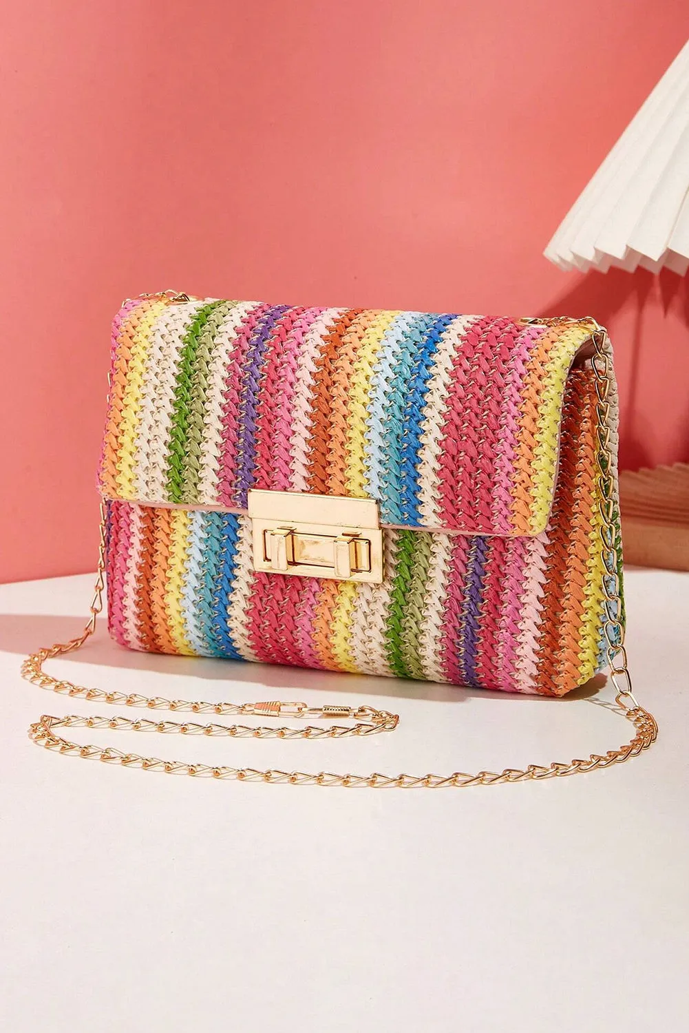 Bohemian Woven Gold Chain Shoulder Bag