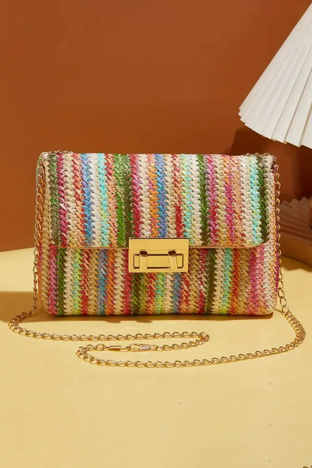 Bohemian Woven Gold Chain Shoulder Bag