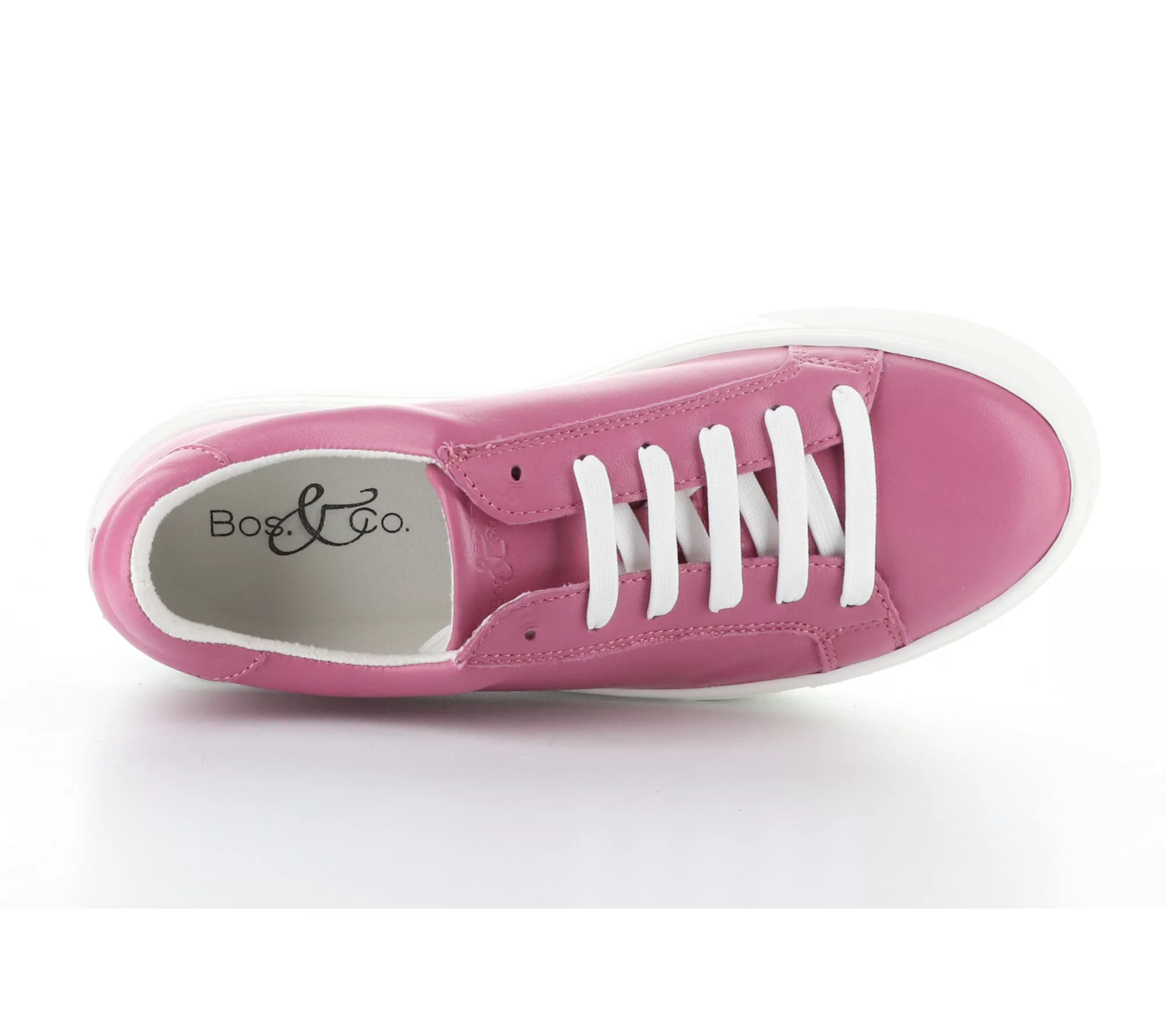 Bos. & Co. Leather Fashion Platform Sneakers -Maya-Co