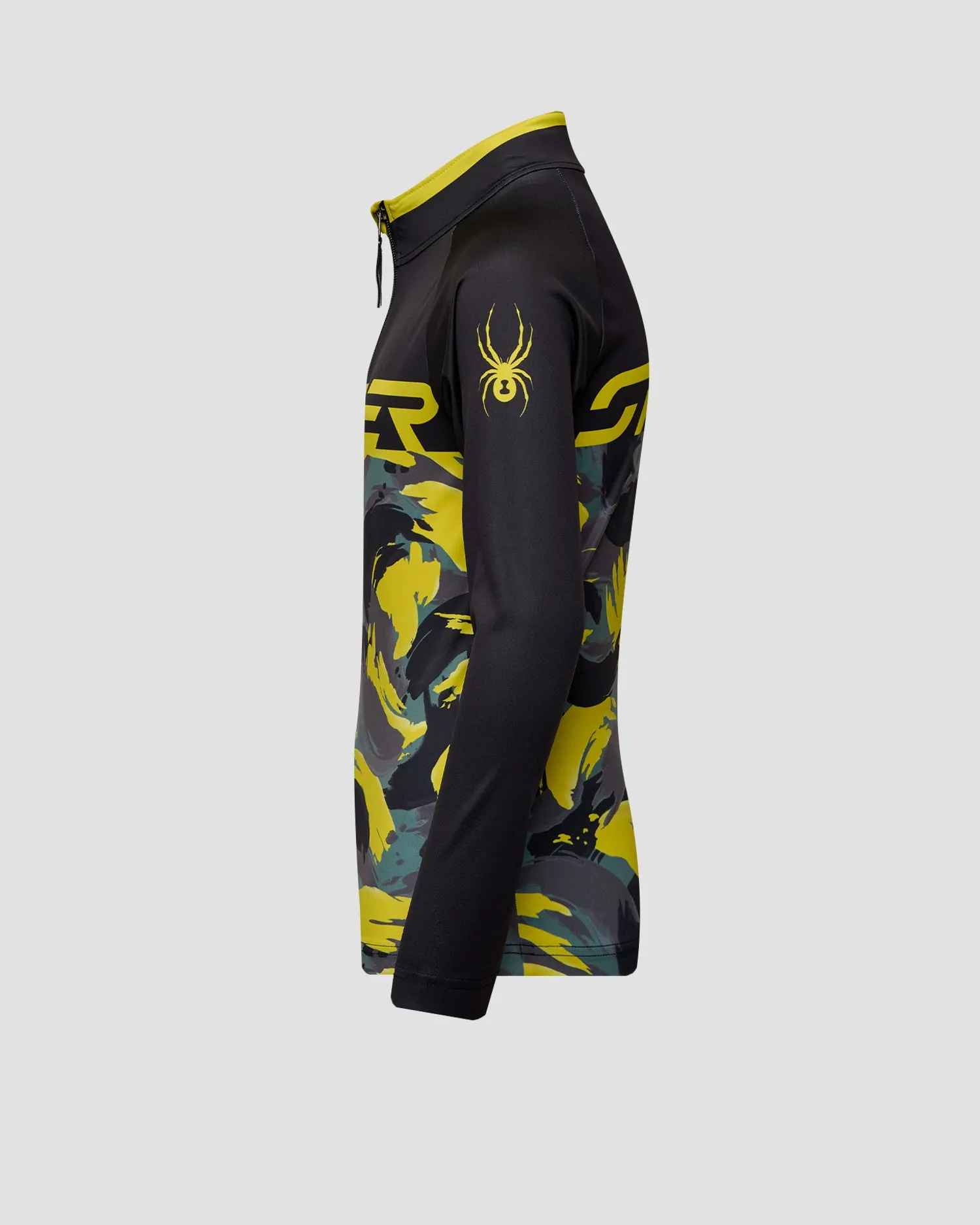 Boys ski turtleneck Spyder Camo Half Zip 38C015401-acid-yellow