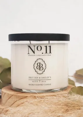 Britten & Bailey's Candles - No.11 - Mandarin, Cedarwood & Musk, 14.25oz