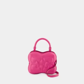 Butterfly Small Crossbody - Ganni - Leather - Pink