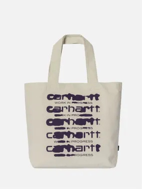 CARHARTT WIP Canvas Graphic Tote Large - Ink Bleed Print, Wax/Tyrian