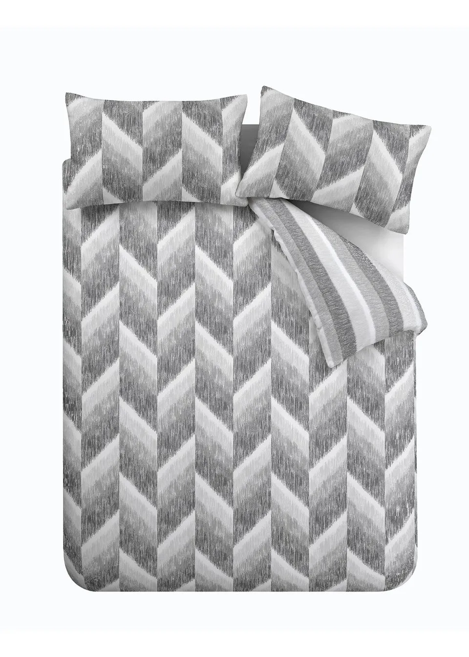 Catherine Lansfield Kamari Stripe Reversible Duvet Cover Set