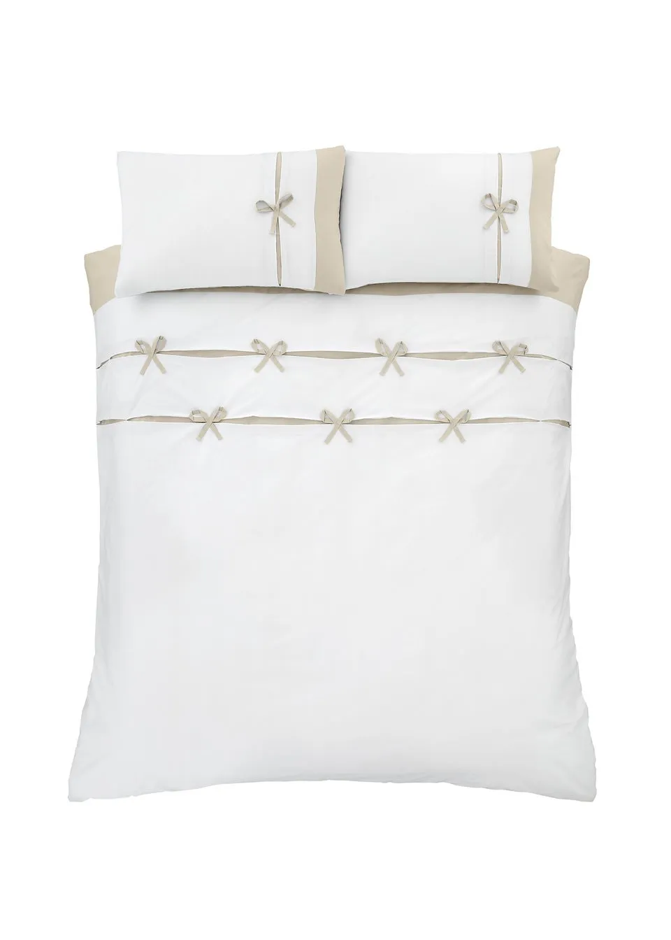 Catherine Lansfield Milo Bow Duvet Cover Set