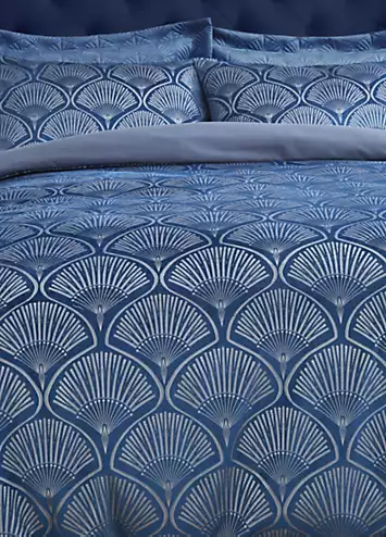 Catherine Lansfield Navy Art Deco Pearl Duvet Cover Set | Kaleidoscope