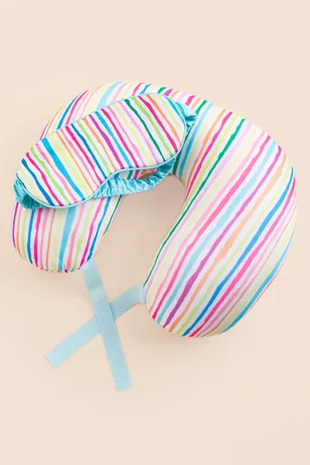 Chloe Stripe Pillow & Eye Mask Set