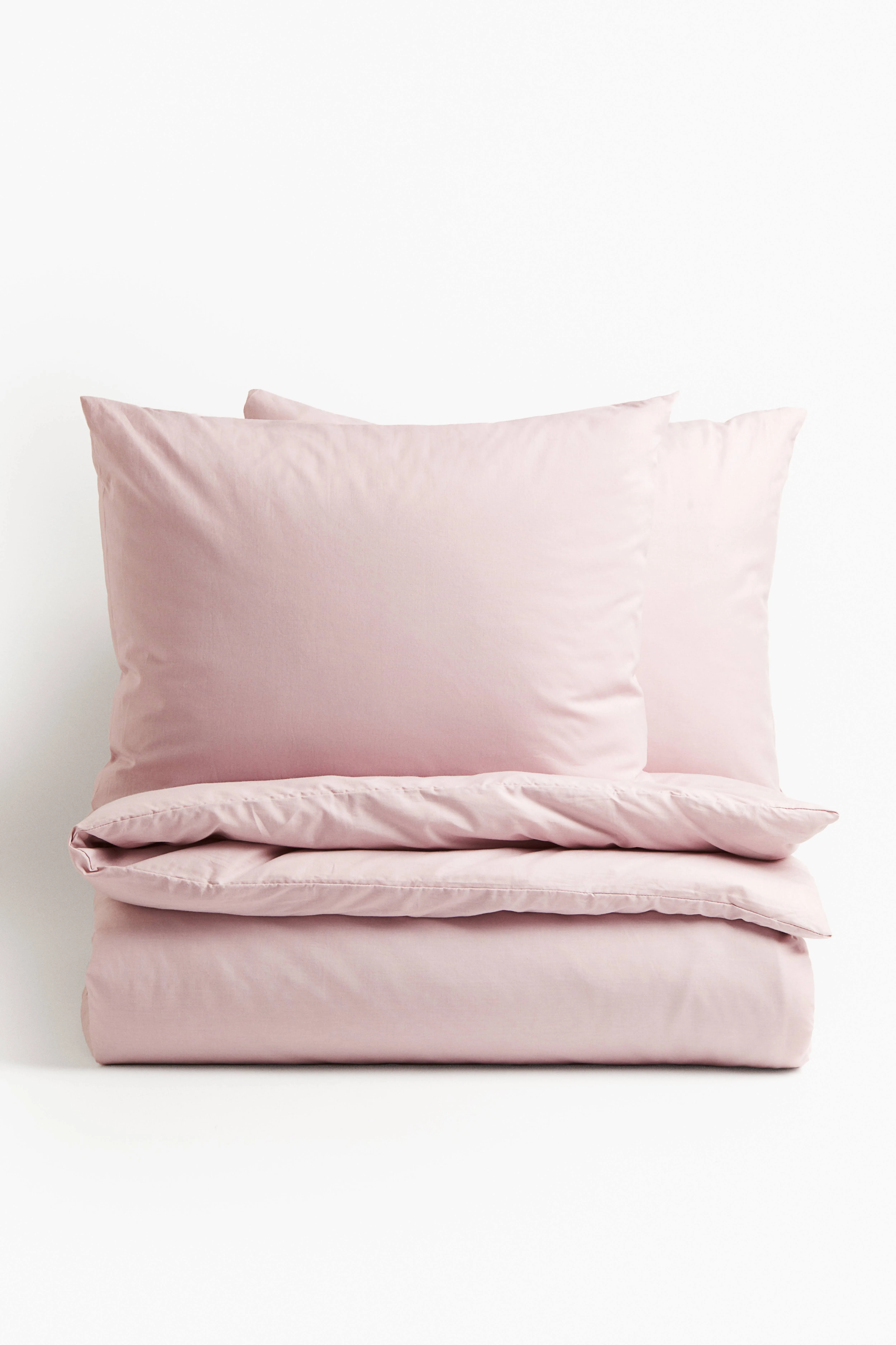 Cotton double/king duvet cover set - Light dusty pink - Home All | H&M GB