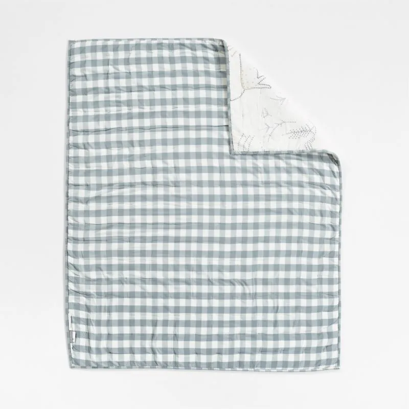 Crate&Barrel Safari Friends Gauze Organic Cotton Baby Crib Quilt