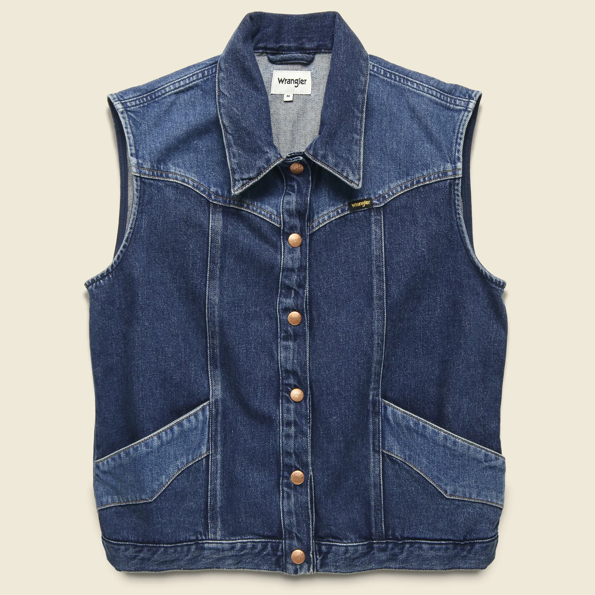 Denim Western Vest - Canyon Night