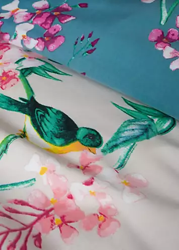 Deyongs Bird Garden 200 Thread Count Duvet Cover Set - Teal | Kaleidoscope