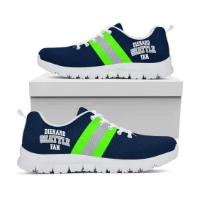 Diehard Seattle Fan sports Running Shoes Navy White