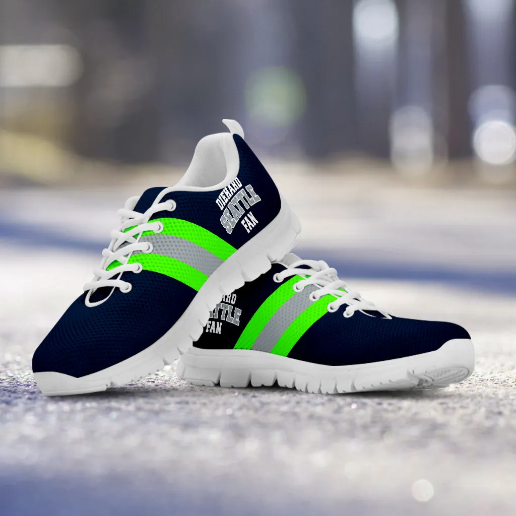 Diehard Seattle Fan sports Running Shoes Navy White