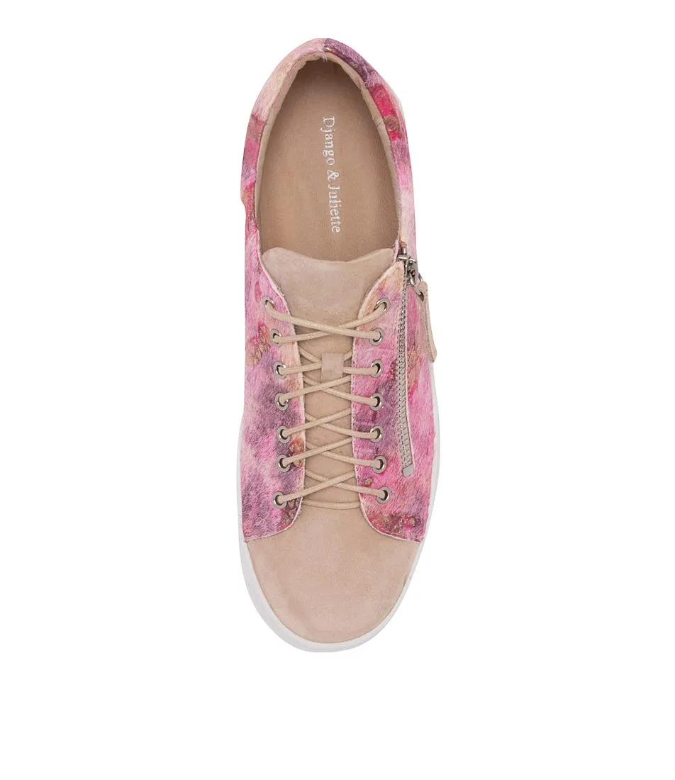 DJANGO & JULIETTE Laila Beige Spring Suede Sneakers