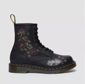 DR. MARTENS | BOTAS MUJER | 1460 BLACK DECAYED ROSES CLASSIC TUMBLED NAPPA BLACK | NEGRO