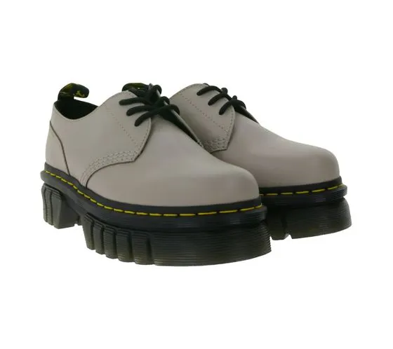 Dr. Martens Audrick Damen Low-Top Echtleder-Schuhe robuste Halb-Schuhe 27147348 Taupe