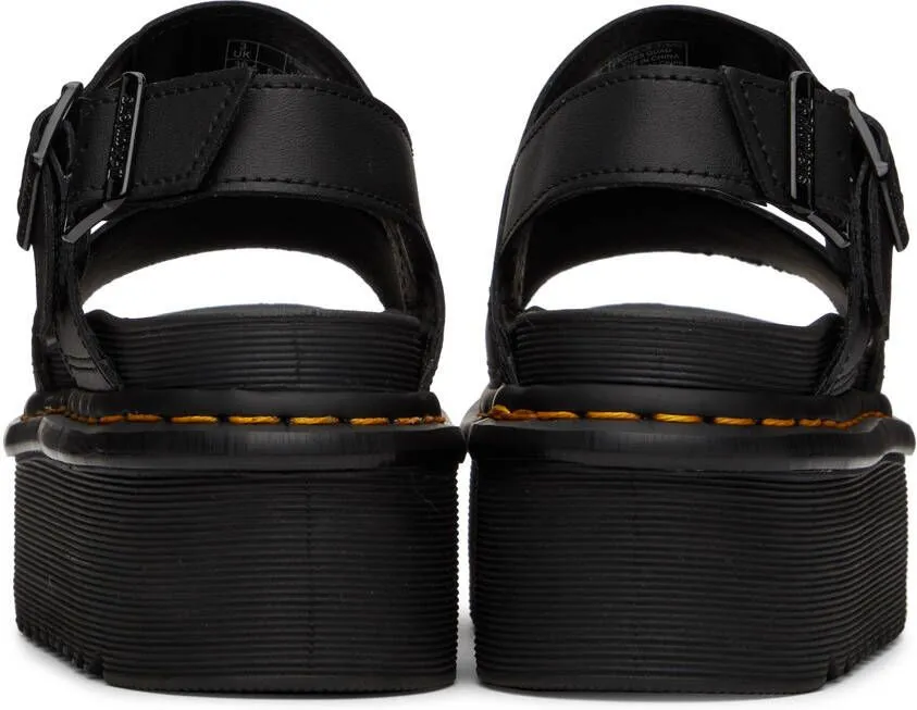 Dr. Martens Black Voss Quad Sandals