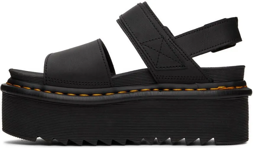 Dr. Martens Black Voss Quad Sandals