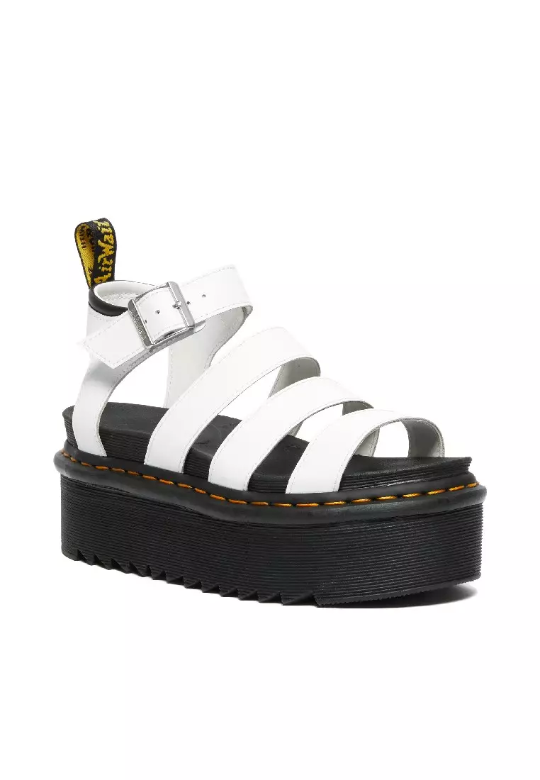 Dr. Martens BLAIRE QUAD HYDRO LEATHER PLATFORM GLADIATOR SANDALS