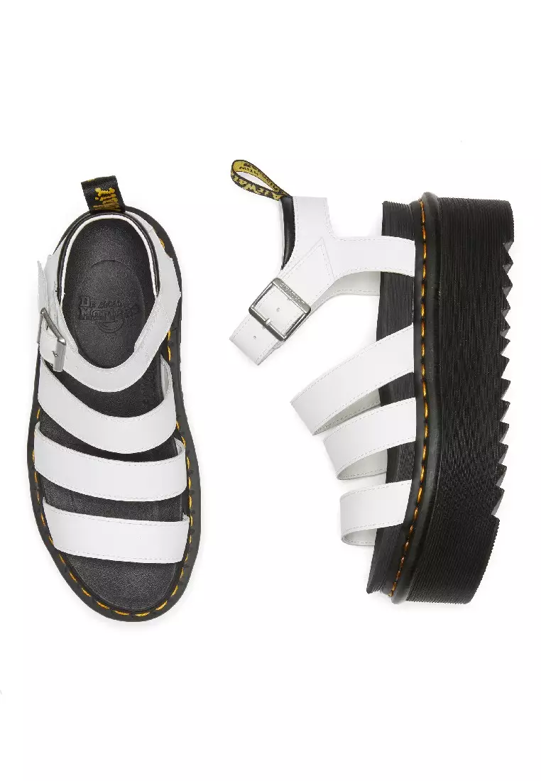 Dr. Martens BLAIRE QUAD HYDRO LEATHER PLATFORM GLADIATOR SANDALS