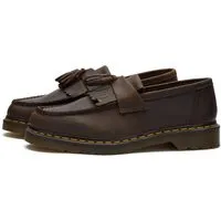 Dr. Martens Men's Adrian Tassel Loafer in Dark Brown Crazy Horse