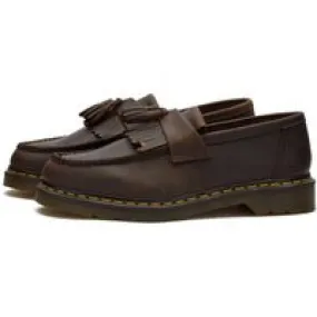 Dr. Martens Men's Adrian Tassel Loafer in Dark Brown Crazy Horse