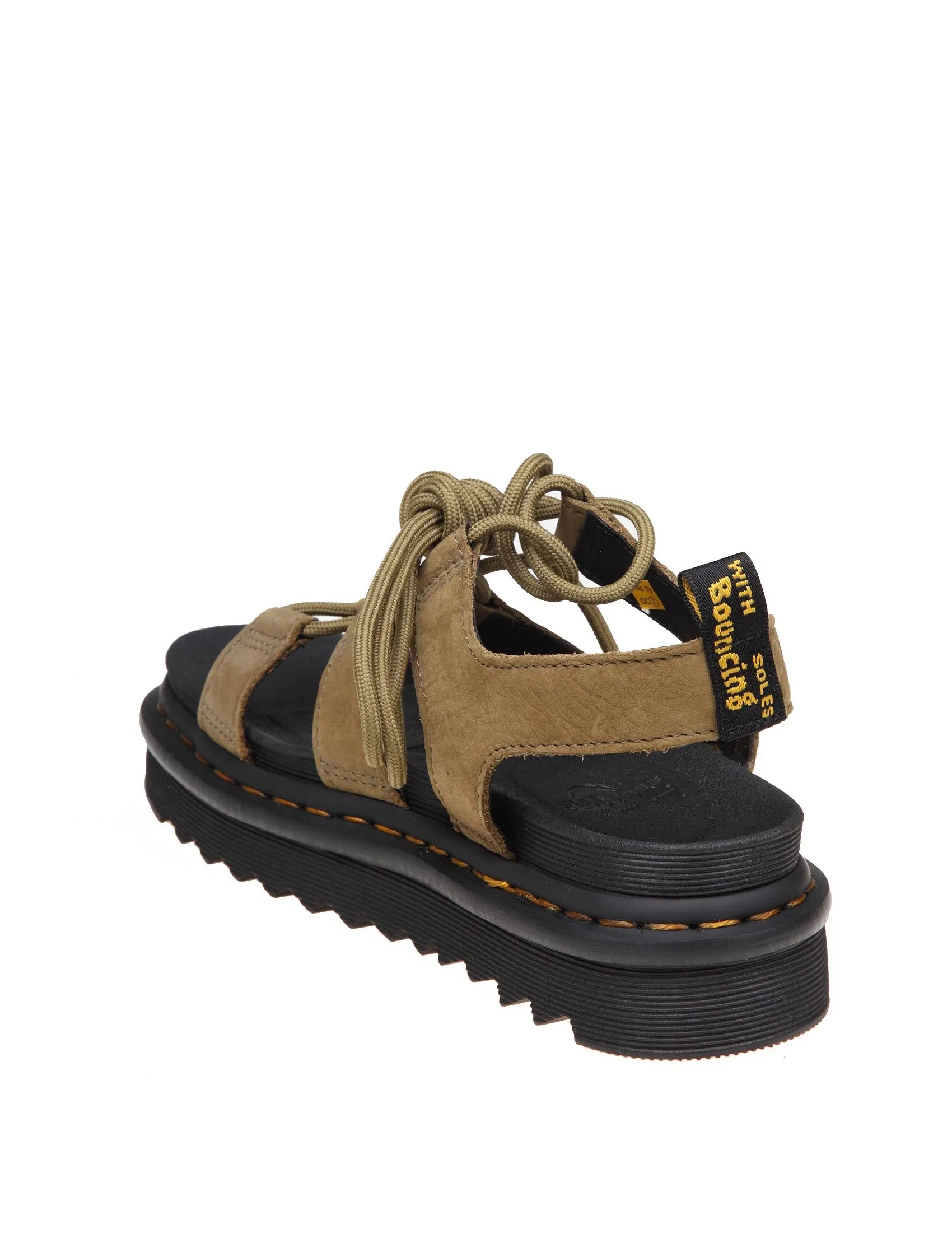 DR. MARTENS NARTILLA SANDAL IN NUBUCK OLIVE COLOR