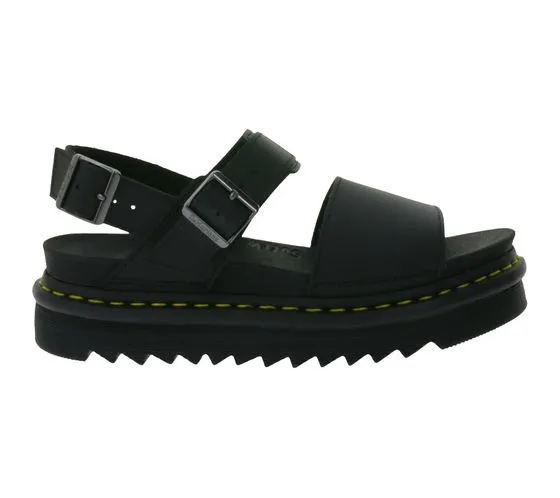 Dr. Martens Voss Hydro Damen Plateau-Sandale alltagstaugliche Riemen-Sandalette 24233001 Schwarz