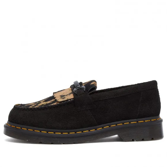 Dr. Martens Women's Adrian Hairy Suede Snaffle Loafer in Black