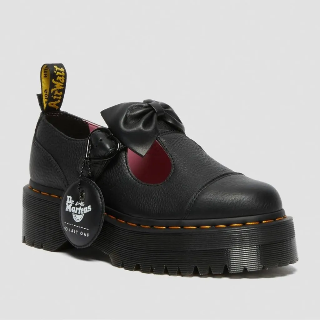 Dr Martens X Bethan Lazy Oaf Leather Mary Janes Black Pisa